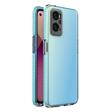 Заредете изображение във визуализатора на галерията – Spring Case Cover for Realme 9i, Oppo A36 / A76 / A96 Silicone Cover with Frame Light Blue
