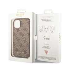 Заредете изображение във визуализатора на галерията – Guess GUHCP15MG4GFBR iPhone 15 Plus 6.7" brown/brown hard case 4G Metal Gold Logo
