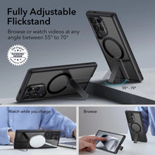 Заредете изображение във визуализатора на галерията – ESR Flickstand Boost Halolock Case for Samsung Galaxy S24 Ultra - Transparent and Black
