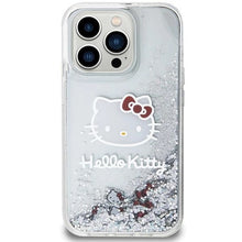 Заредете изображение във визуализатора на галерията – Hello Kitty Liquid Glitter Charms Kitty Head case for iPhone 14 Pro - silver
