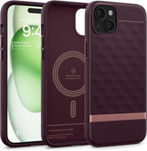 Заредете изображение във визуализатора на галерията – CASEOLOGY PARALLAX MAG MAGSAFE IPHONE 15 BURGUNDY
