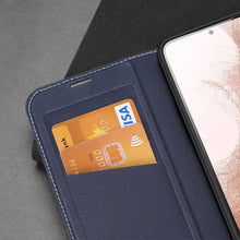 Заредете изображение във визуализатора на галерията – Dux Ducis Skin X2 case Samsung Galaxy S23+ flip case wallet stand blue
