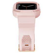 Заредете изображение във визуализатора на галерията – Kingxbar CYF106 2in1 Armored Case for Apple Watch SE, 8, 7, 6, 5, 4, 3, 2, 1 (41, 40, 38 mm) with Strap Pink

