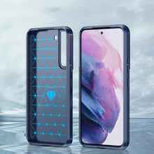 Заредете изображение във визуализатора на галерията – Carbon Case for Samsung Galaxy S23+ flexible silicone carbon cover blue
