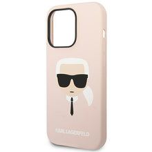 Заредете изображение във визуализатора на галерията – Karl Lagerfeld KLHCP14XSLKHLP iPhone 14 Pro Max 6.7 "hardcase pink / pink Silicone Karl`s Head
