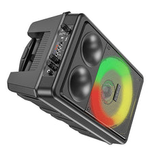 Заредете изображение във визуализатора на галерията – Borofone Portable Bluetooth Speaker BP9 Dancing karaoke with microphone black
