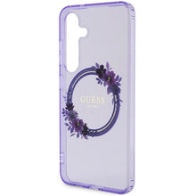 Заредете изображение във визуализатора на галерията – Guess IML Flowers Wreath MagSafe case for Samsung Galaxy S24 - purple
