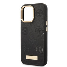 Заредете изображение във визуализатора на галерията – Guess GUHMP13LSAPSTK iPhone 13 Pro / 13 6.1" black/black hardcase Peony Logo Plate MagSafe
