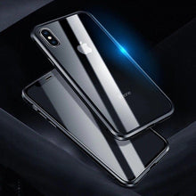 Заредете изображение във визуализатора на галерията – Wozinsky Full Magnetic Case Full Body Front and Back Cover with built-in glass for Samsung Galaxy A72 4G black-transparent
