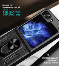 Заредете изображение във визуализатора на галерията – Slide Camera Armor Case for Samsung Galaxy Z Flip 5 Black
