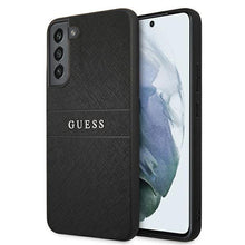 Заредете изображение във визуализатора на галерията – Guess GUHCS22MPSASBBK S22+ S906 czarny/black Saffiano Stripe
