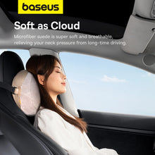 Заредете изображение във визуализатора на галерията – Baseus ComfortRide Series car headrest cushion with 2 materials - beige
