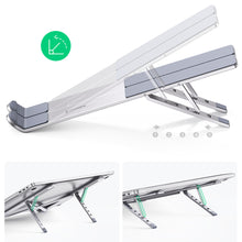 Заредете изображение във визуализатора на галерията – Ugreen foldable adjustable laptop stand silver (LP451)
