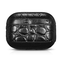Заредете изображение във визуализатора на галерията – iCarer Leather Crocodile natural leather case for AirPods Pro black (WMAP002-BK)
