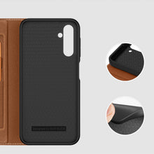 Заредете изображение във визуализатора на галерията – Dux Ducis Skin X2 case Samsung Galaxy A14 5G flip case wallet stand brown
