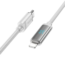 Заредете изображение във визуализатора на галерията – HOCO cable USB to Iphone Lightning 8-pin Power Delivery 27W U127 1,2m silver
