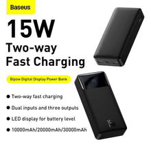 Заредете изображение във визуализатора на галерията – Power bank baseus bipow - 20 000mah lcd quick charge pd15w black ppdml-j01 - TopMag
