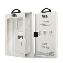 Заредете изображение във визуализатора на галерията – Karl Lagerfeld KLHCP13LKHTUGLGO iPhone 13 Pro / 13 6,1" złoty/gold hardcase Glitter Karl`s Head
