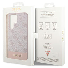 Заредете изображение във визуализатора на галерията – Guess GUHCS23LG4GLPI S23 Ultra S918 pink/pink hard case 4G Stripe Collection
