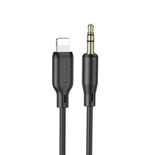 Заредете изображение във визуализатора на галерията – Borofone Cable BL18 - jack 3,5mm to Lightning - 1 metr black
