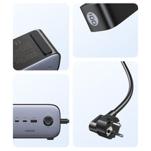 Заредете изображение във визуализатора на галерията – Ugreen wall charger GaN USB C / USB AC power strip black (CD270)
