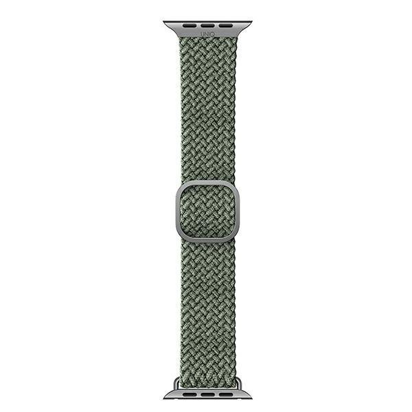 UNIQ pasek Aspen Apple Watch 40/38/41mm Series 4/5/6/7/8/SE/SE2 Braided zielony/cypress green