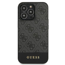 Заредете изображение във визуализатора на галерията – Guess GUHCP13XG4GLGR iPhone 13 Pro Max 6,7" szary/grey hardcase 4G Stripe Collection
