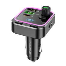 Заредете изображение във визуализатора на галерията – Borofone Transmitter FM BC53 Highway MP3, Bluetooth - 2xUSB + Type C - QC 3.0 18W PD 20W black
