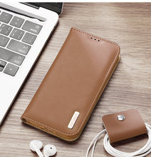 Заредете изображение във визуализатора на галерията – Dux Ducis Hivo RFID blocking wallet case for iPhone 15 - brown

