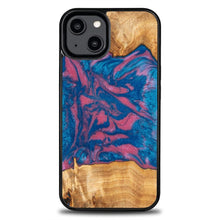 Заредете изображение във визуализатора на галерията – Wood and resin case for iPhone 15 Plus Bewood Unique Vegas - pink and blue
