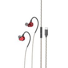 Заредете изображение във визуализатора на галерията – Borofone Earphones BM88 Sea with microphone Type C red
