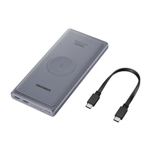 Заредете изображение във визуализатора на галерията – Samsung Powerbank 10000 mAh with wireless charging function gray (EB-U3300XJEGEU)
