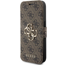 Заредете изображение във визуализатора на галерията – Original Case GUESS book 4G Metal Logo GUBKP15X4GMGBR for Iphone 15 Pro Max brown
