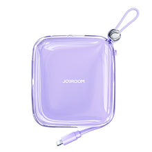 Заредете изображение във визуализатора на галерията – Joyroom powerbank 10000mAh Jelly Series 22.5W with built-in Lightning cable violet (JR-L003)
