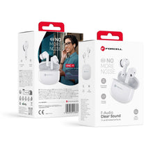 Заредете изображение във визуализатора на галерията – FORCELL F-AUDIO wirelles earphones TWS Clear Sound white
