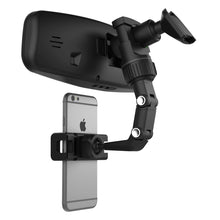 Заредете изображение във визуализатора на галерията – Adjustable car rearview mirror holder for smartphone black
