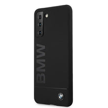 Заредете изображение във визуализатора на галерията – Original Case BMW - Hard Case Silicone Signature Logo BMHCS21MSLBLBK - Samsung S21 Plus Galaxy G996 Black
