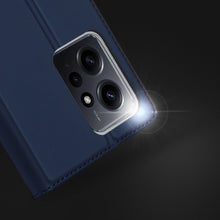 Заредете изображение във визуализатора на галерията – Dux Ducis Skin Pro Case for Xiaomi Redmi Note 12 Flip Card Wallet Stand Blue
