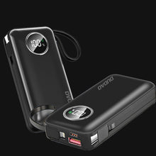 Заредете изображение във визуализатора на галерията – Dudao powerbank 10000mAh USB-A / USB-C 22.5W with built-in Lightning cable and USB-C white (K15sW)
