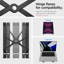 Заредете изображение във визуализатора на галерията – Spigen LD201 UNIVERSAL LAPTOP STAND BLACK

