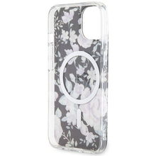 Заредете изображение във визуализатора на галерията – Original Case GUESS hardcase Flower MagSafe GUHMP14MHCFWSK for Iphone 14 Plus black
