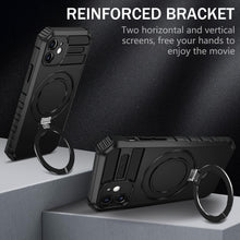 Заредете изображение във визуализатора на галерията – Tel Protect Armor Magsafe Metal Ring Case for Iphone 12 black
