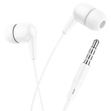 Заредете изображение във визуализатора на галерията – Hoco earphones universal with mic m97 white - TopMag
