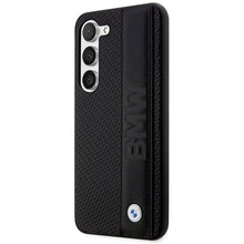 Заредете изображение във визуализатора на галерията – Original faceplate case BMW BMHCS23M22RDPK for SAMSUNG S23 Plus (Textured and Big Logo Stripe / black)
