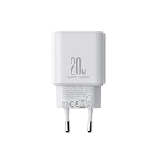 Заредете изображение във визуализатора на галерията – EU Joyroom JR-TCF05 20W USB-A USB-C charger + USB-C cable - white
