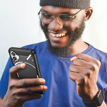 Заредете изображение във визуализатора на галерията – Carbon Case case for Nothing Phone 1 flexible silicone carbon cover black
