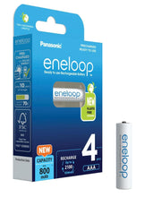 Заредете изображение във визуализатора на галерията – Rechargeable Batteries Panasonic Eneloop HR03/AAA 800mAh - 4pcs blister pack
