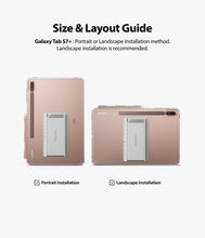 Заредете изображение във визуализатора на галерията – Ringke Fusion Combo Outstanding hard case with TPU frame for Samsung Galaxy Tab S7+ (S7 Plus) + self-adhesive foldable stand transparent (FC476R39)
