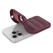 Заредете изображение във визуализатора на галерията – Magic Shield Case case for iPhone 14 Pro Max elastic armored case in burgundy
