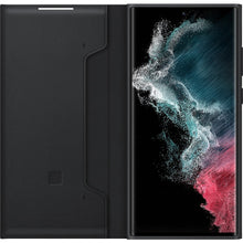 Заредете изображение във визуализатора на галерията – Samsung LED View Cover case with LED display for Samsung Galaxy S22 Ultra black (EF-NS908PBEGEE)

